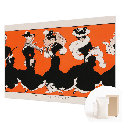 Papel mural texturado decorativo conjunto de mujer