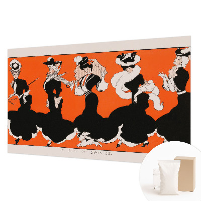 Papel mural texturado decorativo conjunto de mujer