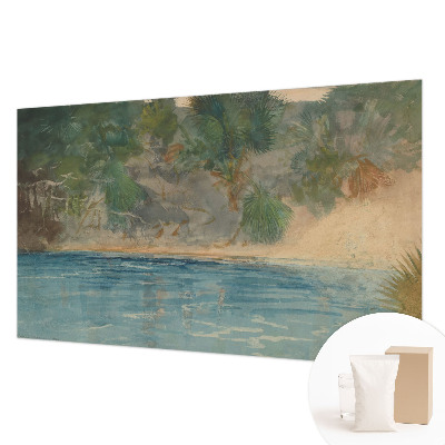 Papel mural con patrón decorativo con motivo Costa Tropical