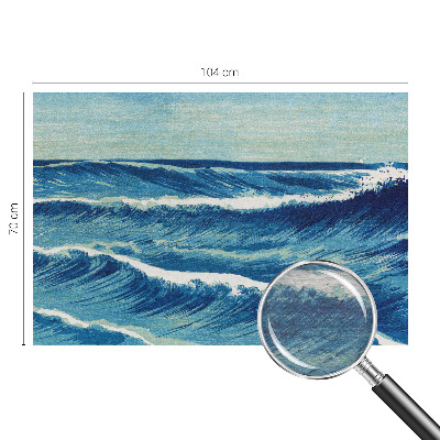 Mural decorativo con el motivo de olas del mar