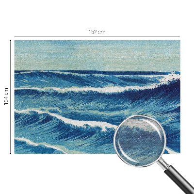 Mural decorativo con el motivo de olas del mar