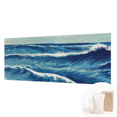 Mural decorativo con el motivo de olas del mar