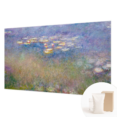 Papel mural texturado decorativo con motivo de nenúfares