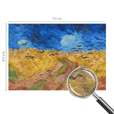Mural decorativo con un paisaje de campo