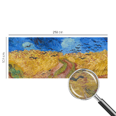 Mural decorativo con un paisaje de campo