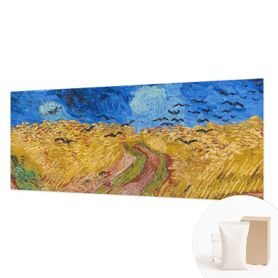 Mural decorativo con un paisaje de campo