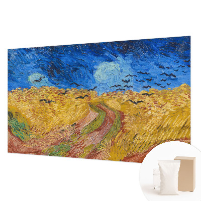 Mural decorativo con un paisaje de campo