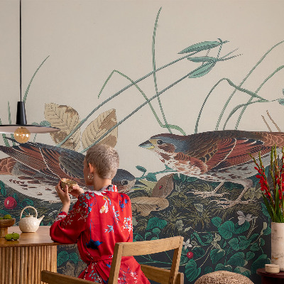 Papel mural con patrón decorativo con diseño inspirado en la naturaleza