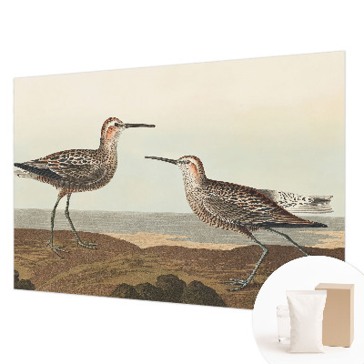 Fotomural decorativo para cabecero de cama con diseño de siluetas de pájaros