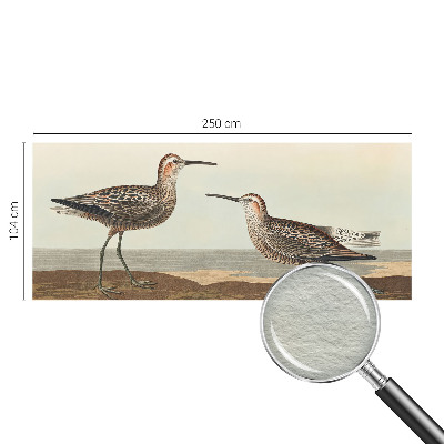 Fotomural decorativo para cabecero de cama con diseño de siluetas de pájaros