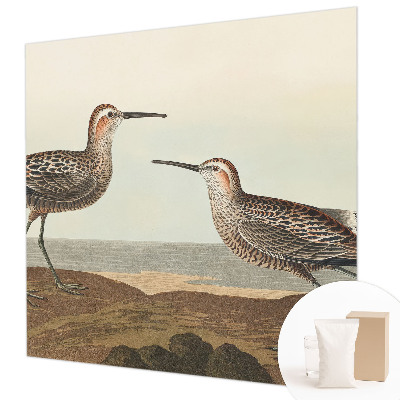 Fotomural decorativo para cabecero de cama con diseño de siluetas de pájaros