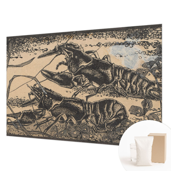Fotomural decorativo para cabecero de cama con motivo de cangrejo de río