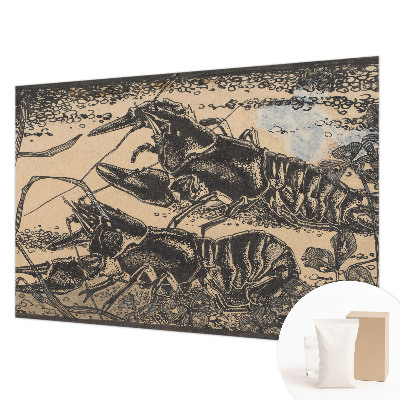Fotomural decorativo para cabecero de cama con motivo de cangrejo de río