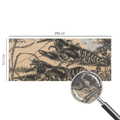 Fotomural decorativo para cabecero de cama con motivo de cangrejo de río