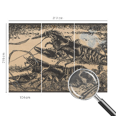 Fotomural decorativo para cabecero de cama con motivo de cangrejo de río