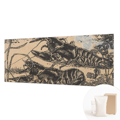 Fotomural decorativo para cabecero de cama con motivo de cangrejo de río