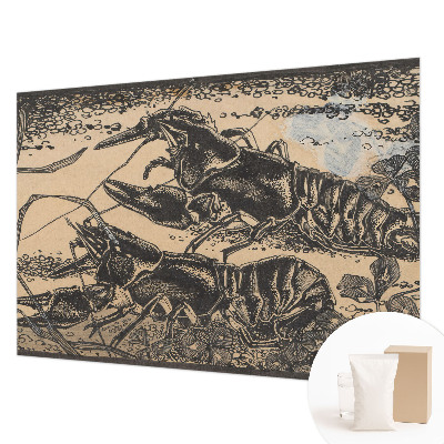 Fotomural decorativo para cabecero de cama con motivo de cangrejo de río