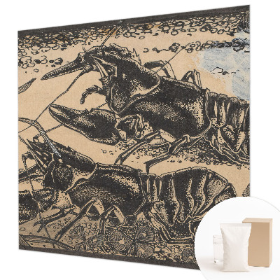 Fotomural decorativo para cabecero de cama con motivo de cangrejo de río