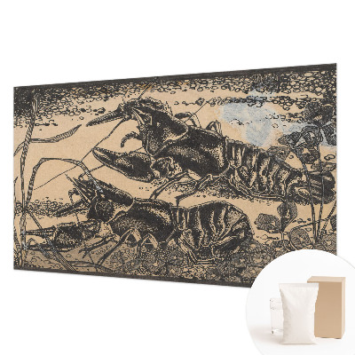 Fotomural decorativo para cabecero de cama con motivo de cangrejo de río