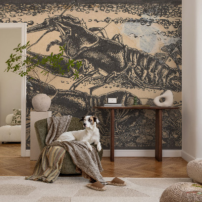 Fotomural decorativo para cabecero de cama con motivo de cangrejo de río