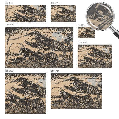 Fotomural decorativo para cabecero de cama con motivo de cangrejo de río
