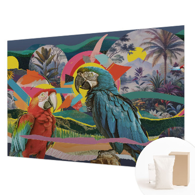 Mural de pared con estampado hermoso con diseño de aves exóticas