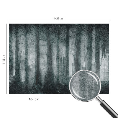 Papel mural texturado decorativo con diseño Bosque misterioso