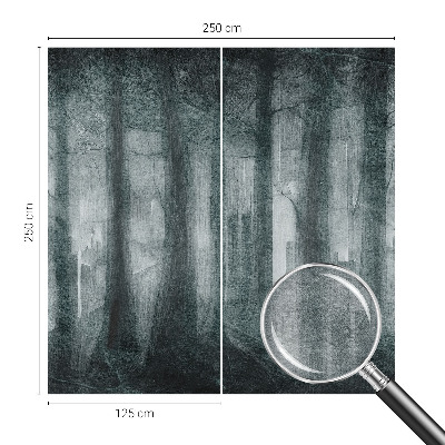 Papel mural texturado decorativo con diseño Bosque misterioso