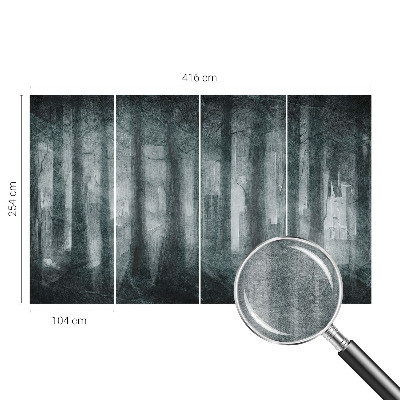 Papel mural texturado decorativo con diseño Bosque misterioso