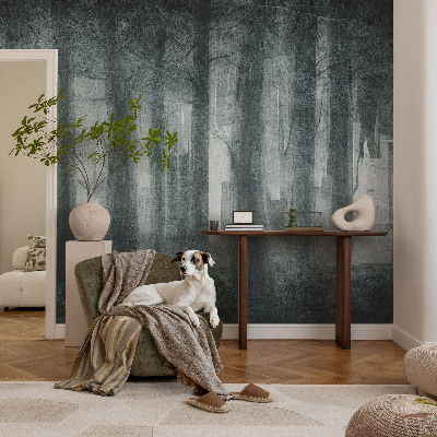 Papel mural texturado decorativo con diseño Bosque misterioso