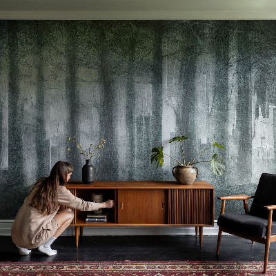 Papel mural texturado decorativo con diseño Bosque misterioso