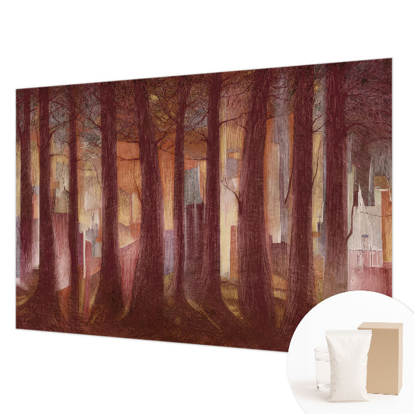 Mural de pared con estampado hermoso con un paisaje misterioso