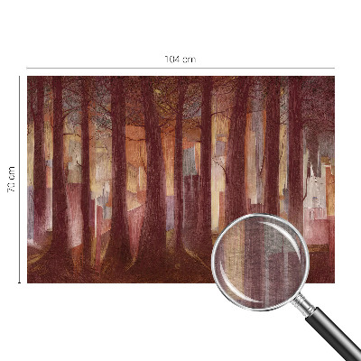 Mural de pared con estampado hermoso con un paisaje misterioso