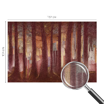 Mural de pared con estampado hermoso con un paisaje misterioso