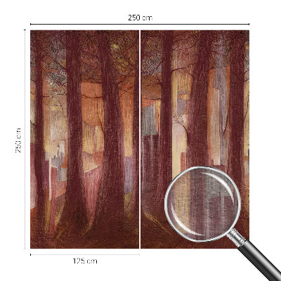 Mural de pared con estampado hermoso con un paisaje misterioso