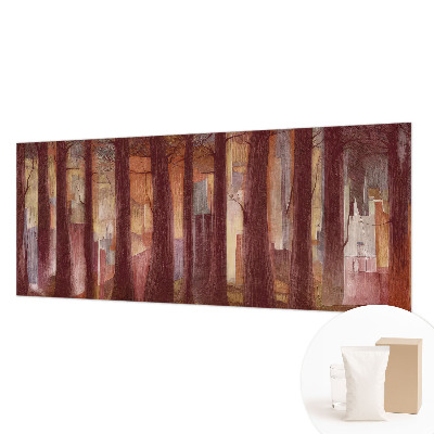 Mural de pared con estampado hermoso con un paisaje misterioso