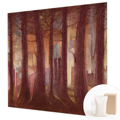 Mural de pared con estampado hermoso con un paisaje misterioso