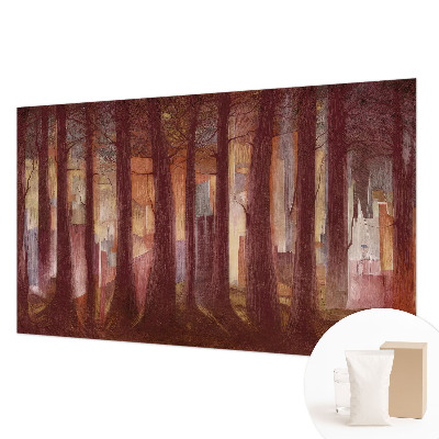 Mural de pared con estampado hermoso con un paisaje misterioso
