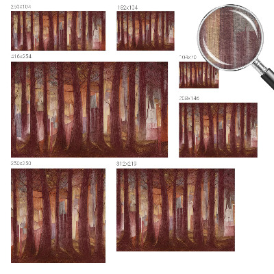Mural de pared con estampado hermoso con un paisaje misterioso