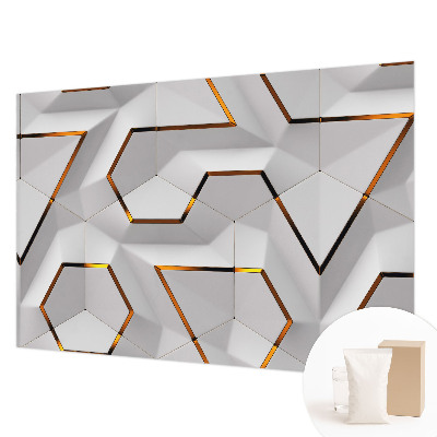 Mural decorativo con diseño de geometría moderna