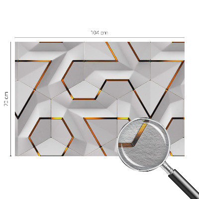 Mural decorativo con diseño de geometría moderna