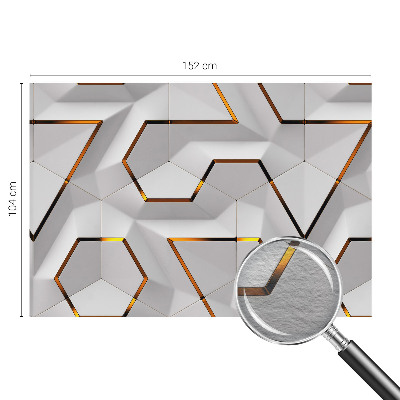 Mural decorativo con diseño de geometría moderna