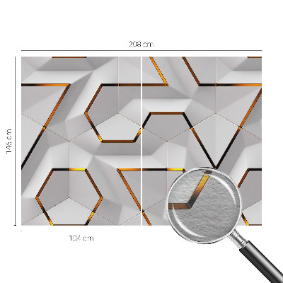 Mural decorativo con diseño de geometría moderna