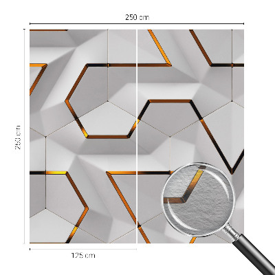 Mural decorativo con diseño de geometría moderna