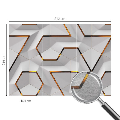 Mural decorativo con diseño de geometría moderna