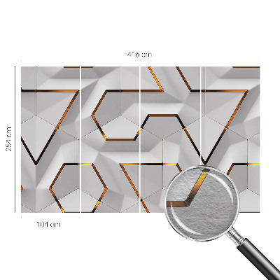 Mural decorativo con diseño de geometría moderna