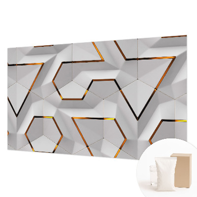Mural decorativo con diseño de geometría moderna
