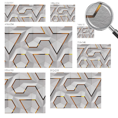 Mural decorativo con diseño de geometría moderna