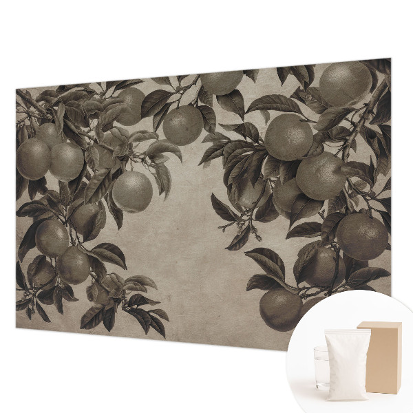 Papel mural texturado decorativo con un patrón de frutas