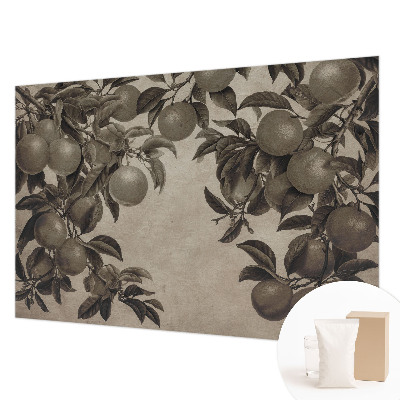 Papel mural texturado decorativo con un patrón de frutas